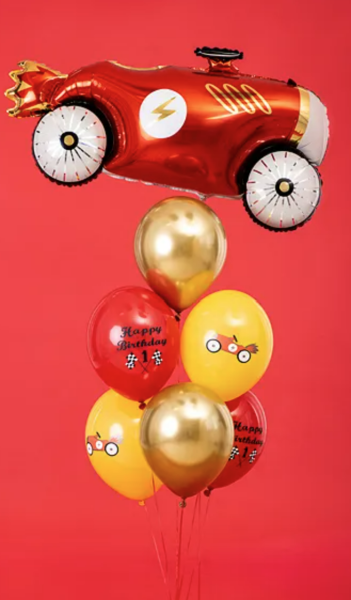 Latexballons - SET: Rennauto - je ø 30cm